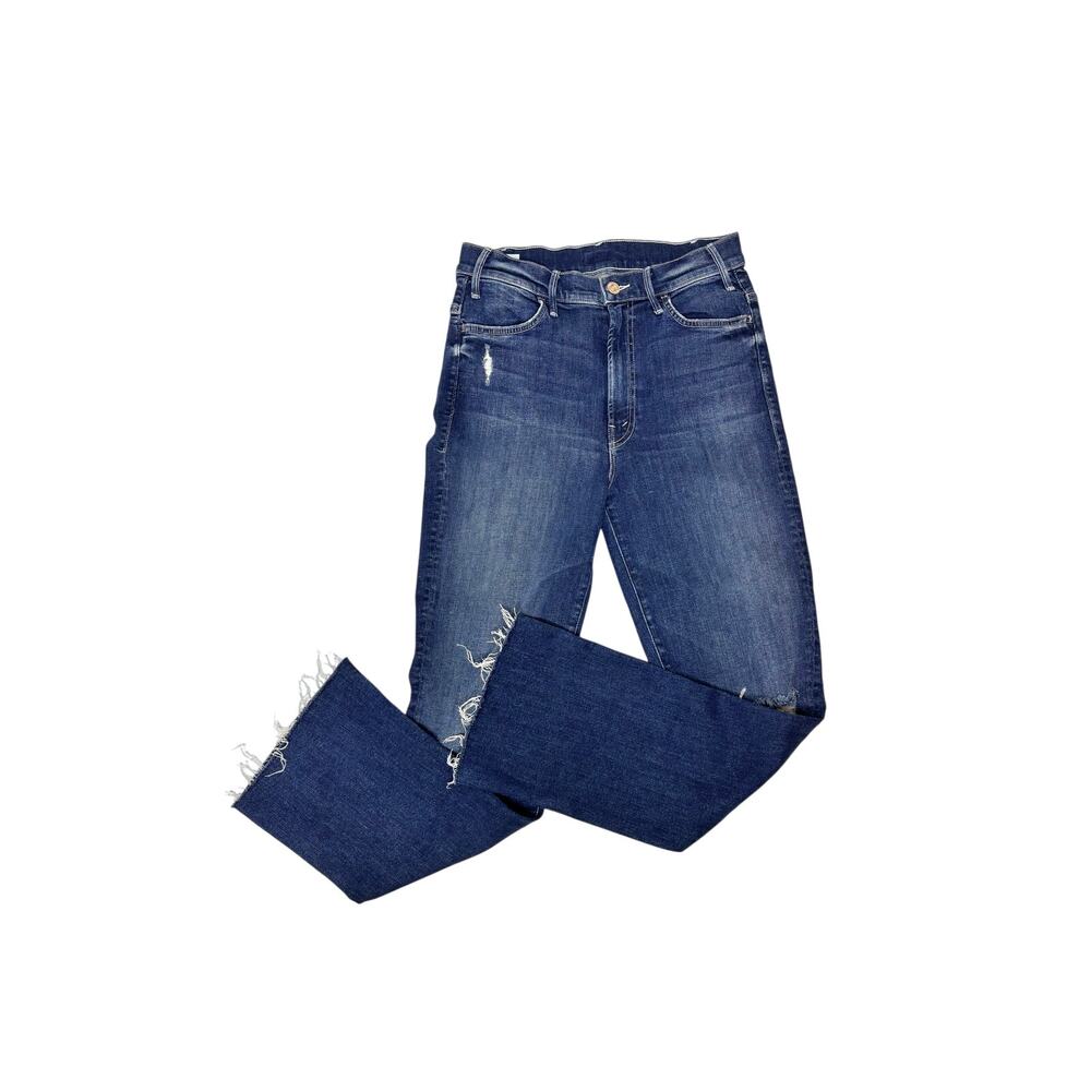 Mother The Hustler High Rise Flare Ankle Fray Close to the Edge 28
